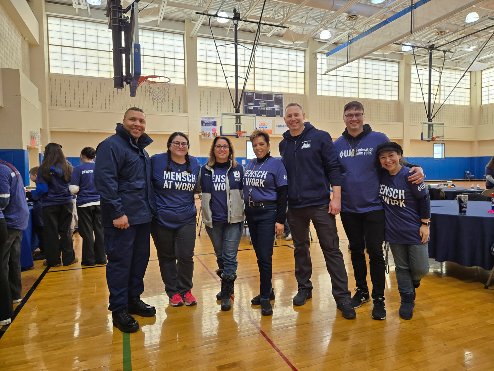 MLK Day Volunteers Sorting Donations At JCC. Image Credit - UJA-Federation of New York