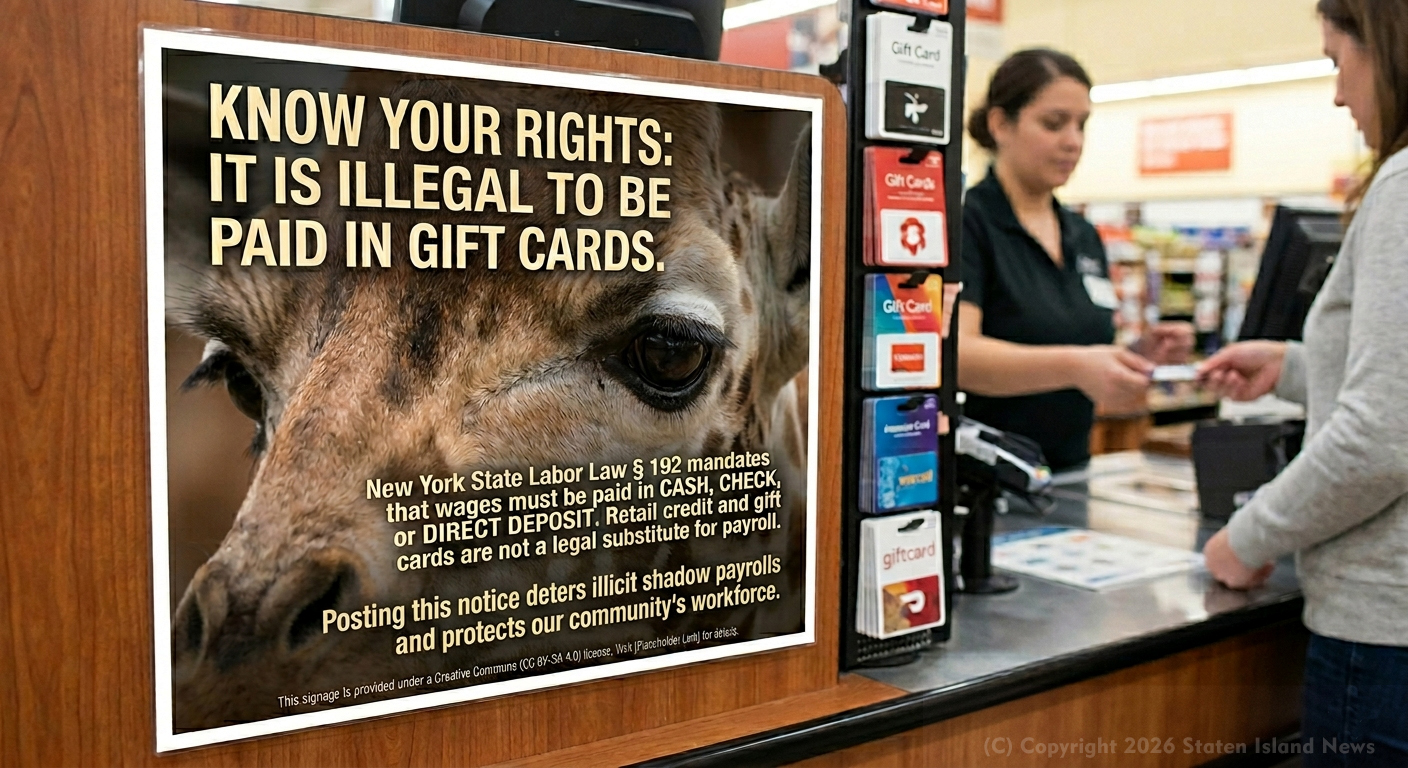 Payment in gift cards is illegal.